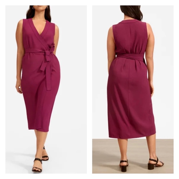 Everlane Dresses & Skirts - Everlane Sleeveless Wrap Dress Midi Sz 12